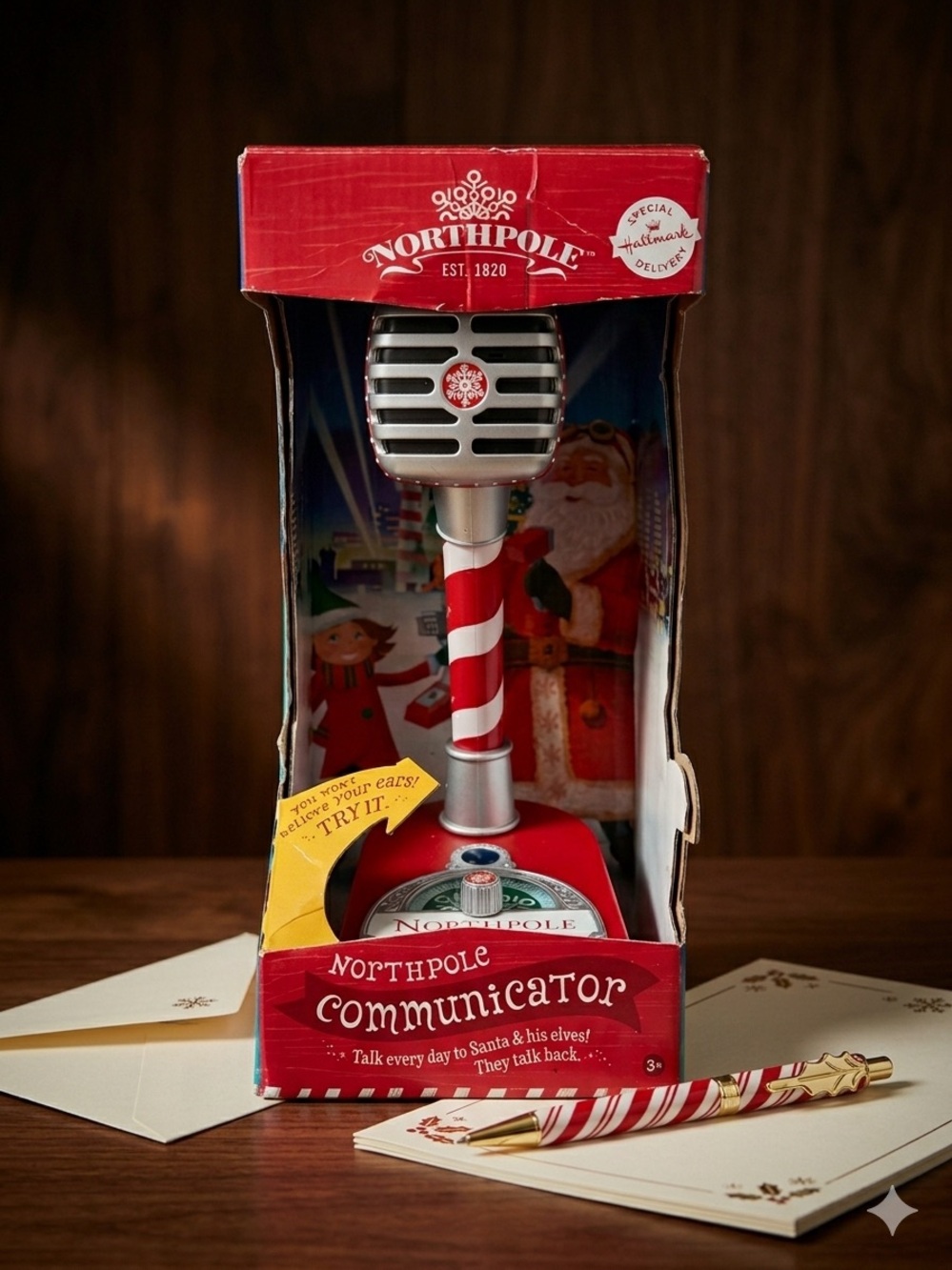 Hallmark Northpole Communicator Interactive Microphone Toy